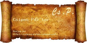 Csipes Péter névjegykártya